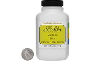 EISEN-GOLDEN LABORATORIES Sodium Gluconate [NaC6H11O7] 99+% USP Grade Powder 8 Oz in a Space-Saver Bottle