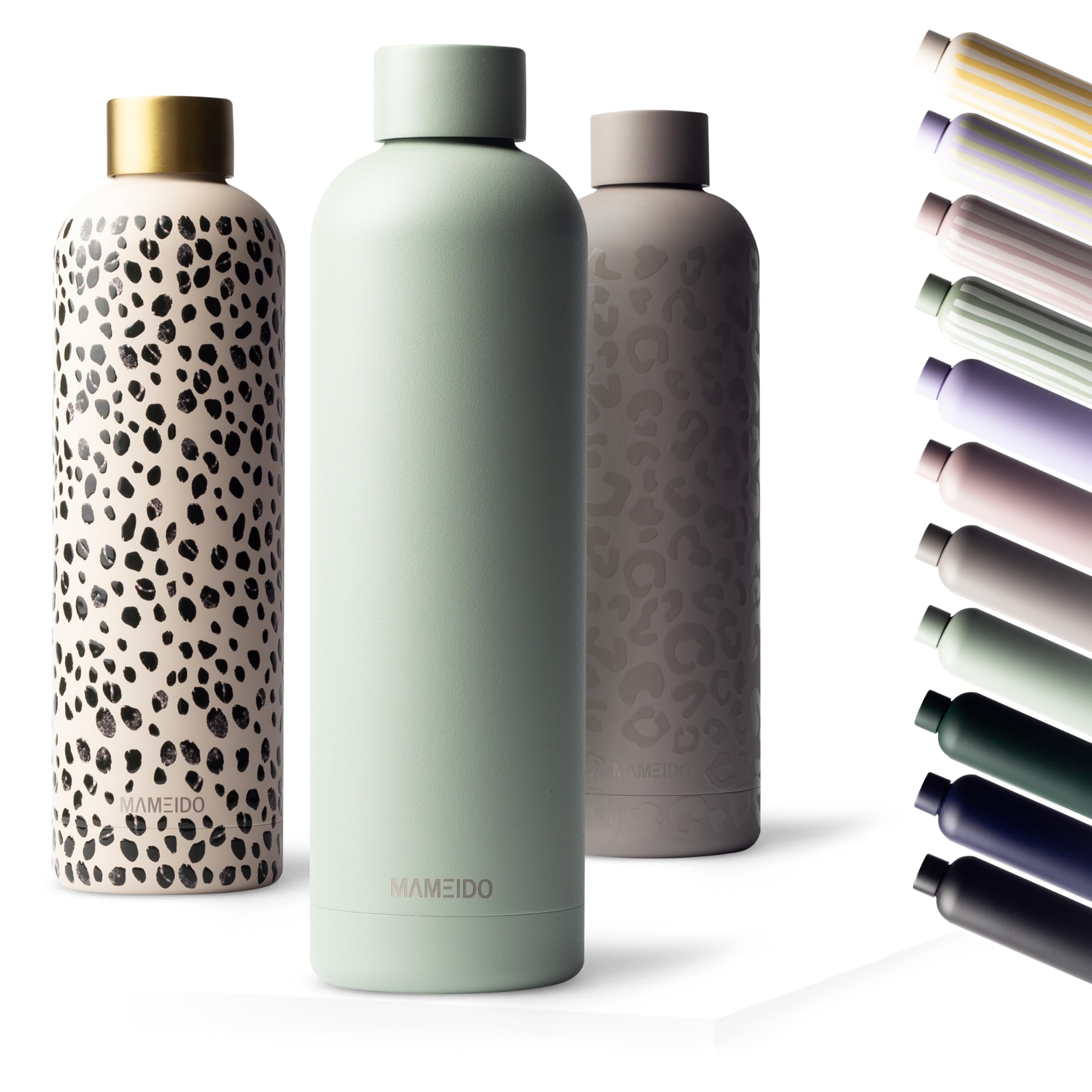 MAMEIDO Insulated Water Bottle 750 ml, Leak-Proof 18/8 Stainless Steel Thermo Flask, Suitable for Carbonated Drinks, BPA-Free (Desert Sage) — image 1