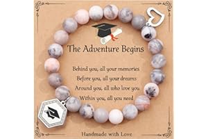 TONY & SANDY 2024 Graduation Gifts for Her Inspirational Bracelet Graduation Gifts for Girls High School Middle College Graduate - With Graduation Box and Meaningful Cards