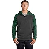 SPORT-TEK Unisex Tech Fleece Colorblock Quarter Zip Hooded Sweatshirt