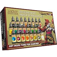 The Army Painter Speedpaint Most Wanted Set 2.0-24 x 18ml Speed Model Paint Kit Pre Loaded with Mixing Balls and 1 Brush- Bas