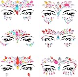 FACEGEM LONDON 6 PCS Face Gems Adhesive Glitter Jewel Tattoos Festival