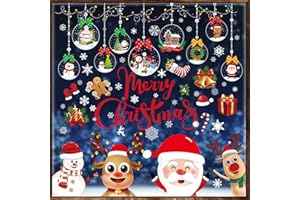 Funnlot Christmas Window Clings 10 Sheets Christmas Window Decorations Double Sided Christma s Window Stickers for Xmas Party Supplies Holiday Decorations