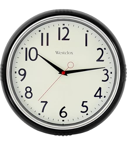 Westclox 1950's Retro Wall Clock for Men and Women, Vintage Quartz
