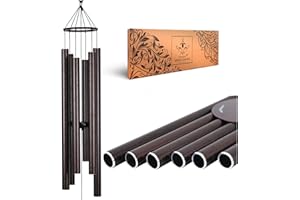 Vanquer Wind Chimes for Outside Deep Tone - 48'' Outdoor Clearance, Chimes, Windchimes Outdoors, Memorial Sympathy Gift, Garden Patio, Home Décor (48'' Bronze) (VQ020)