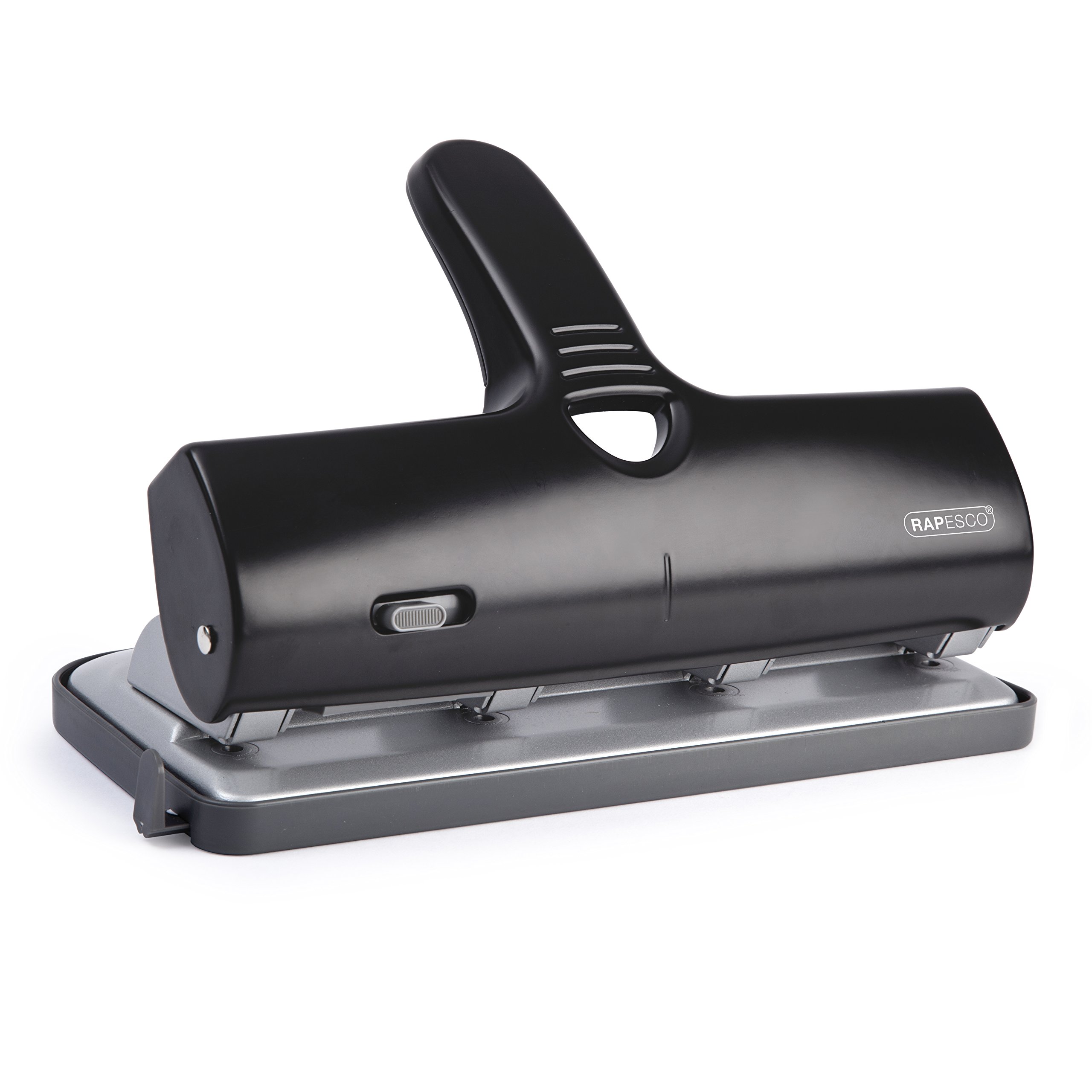 Rapesco 1293 Heavy Duty ALU 40 Metal 4-Hole Punch, 40 Sheet Capacity, Black