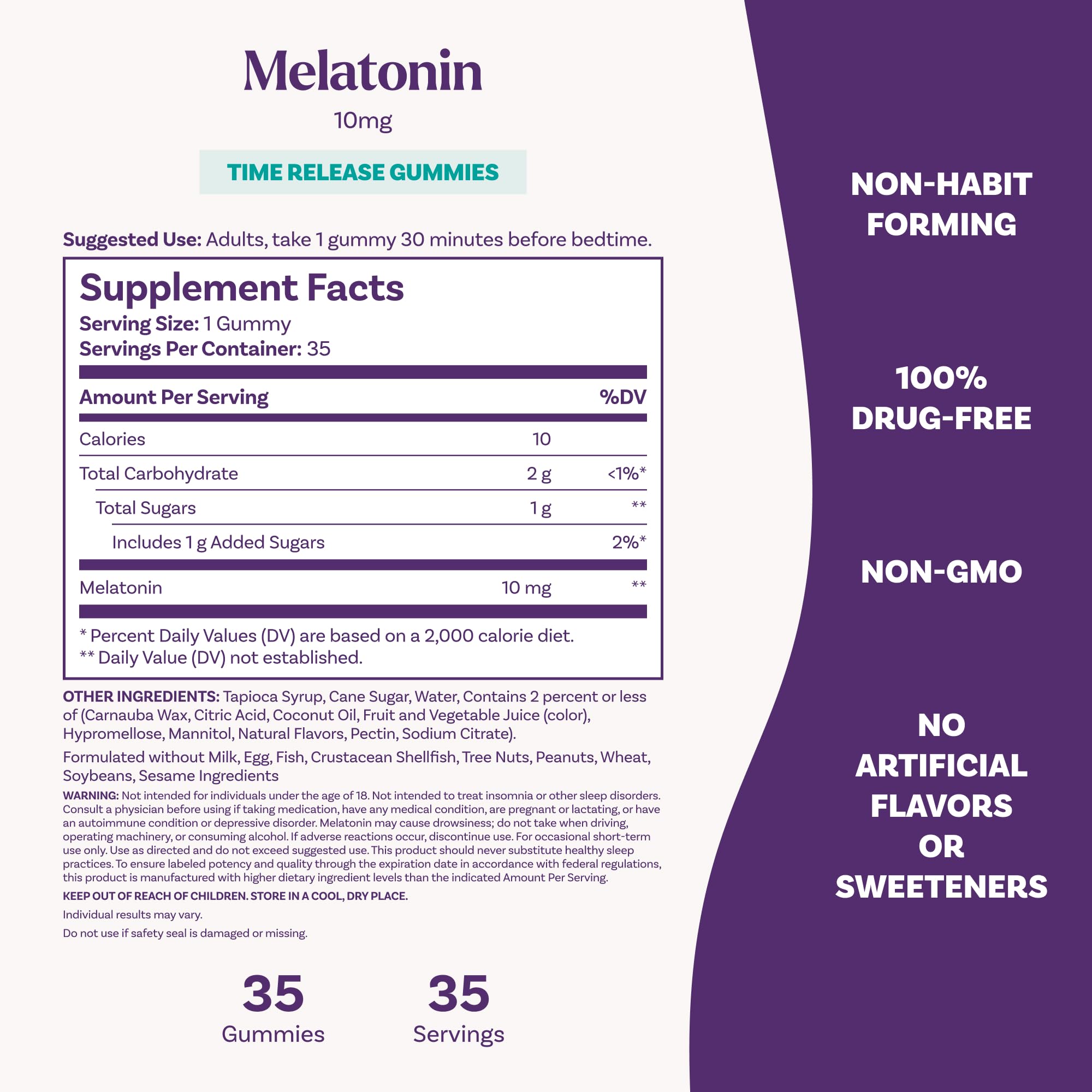 Natrol 10 mg Melatonin Gummies, Time Release Sleep Gummies for Adults, Minimize Wake Ups, Strawberry-Flavored, 35 Count, 35 Day Supply