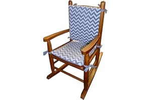 Baby Doll Bedding Minky Chevron Junior Rocking Chair Pad, Grey
