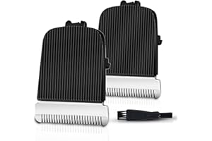 FAMELEC 2 Pack Upgrade Compatible with Manscaped Replacement, Electric Groin Hair Trimmer Ceramic Blade Head Refill for Manscaped Razor Blades The Lawn Mower 2.0 3.0 4.0