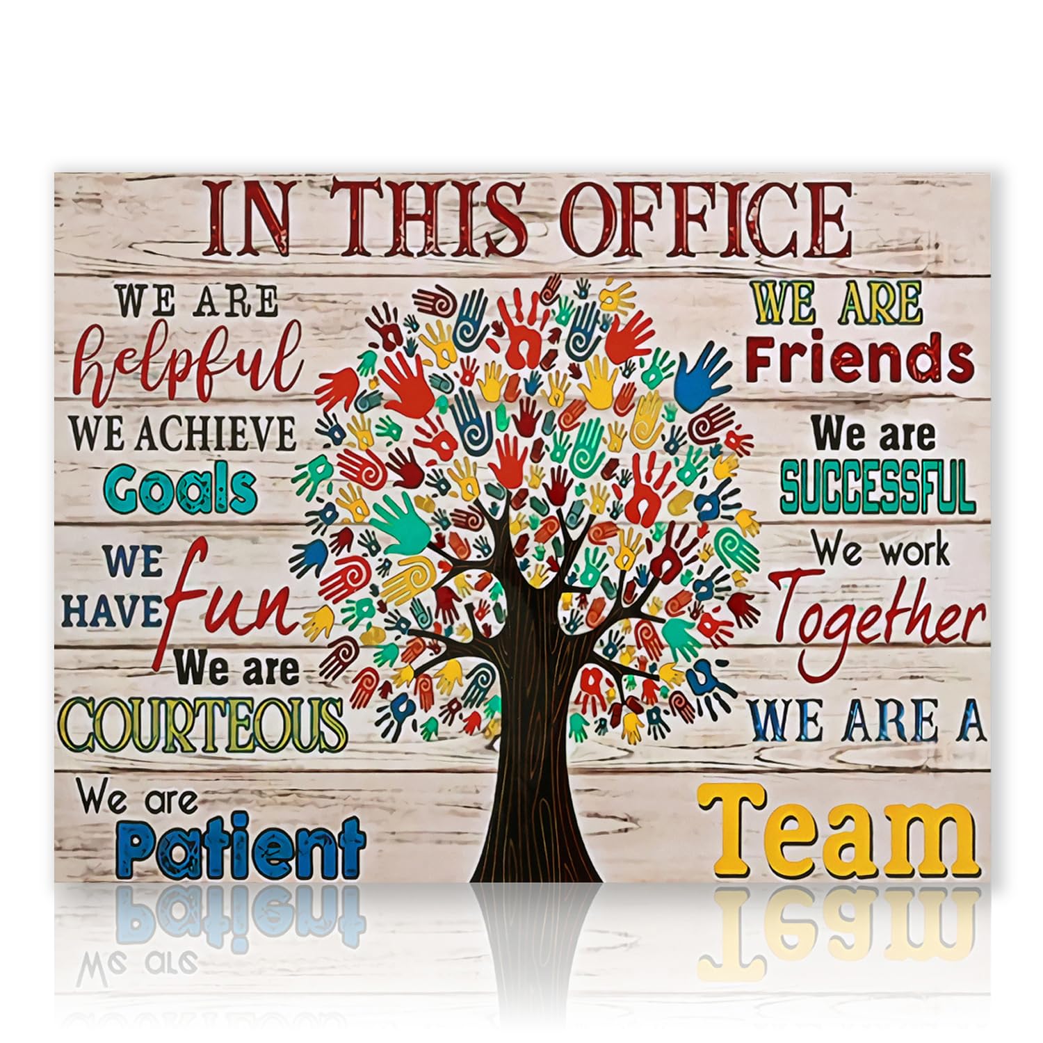 Dazzlewall Motivational Office Wall Art Inspirational Quotes Poster, Teamwork Positive Wall Poster for Office Decor 12x16 in Unframed