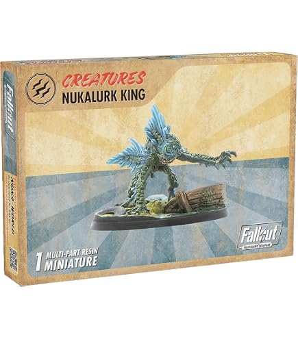 Modiphius Fallout Wasteland Warfare: Mirelurk Hunters – 2 Unbenalte Resin-Miniaturen 32mm, Mit Sockeln