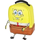 INTIMO Nickelodeon SpongeBob SquarePants Character Face Dual Compartment Lunch Box Bag 9"