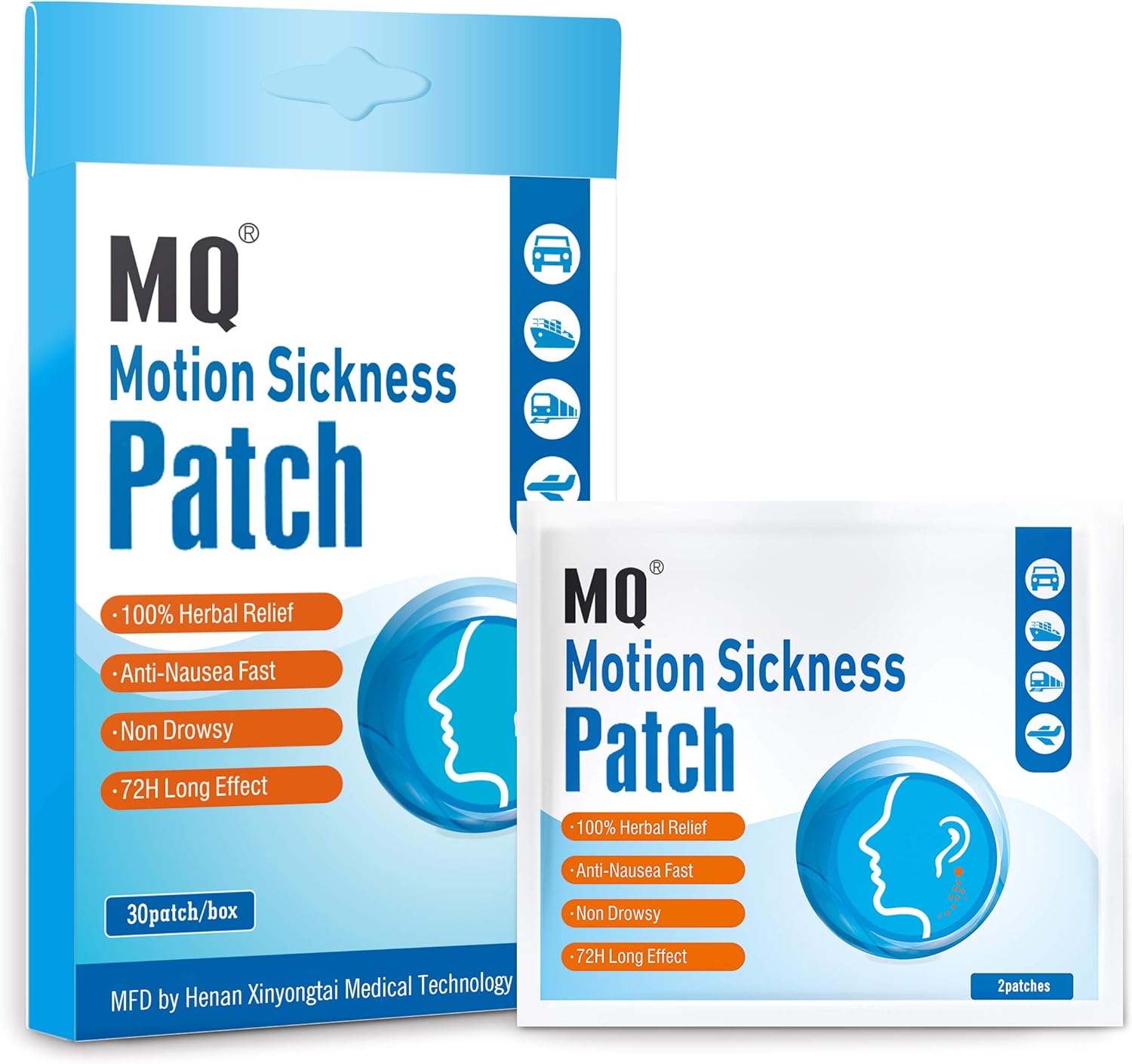 MQ Motion Sickness Patch,30 Count/Box BigaMart