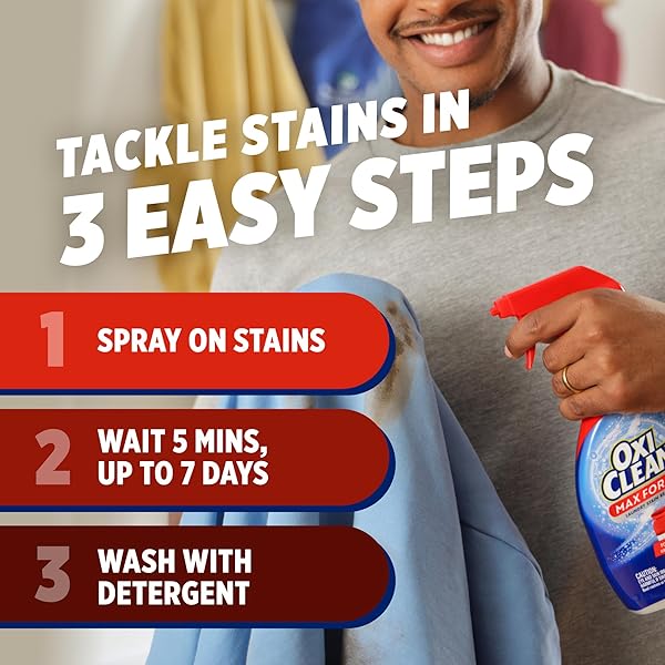 OXICLEAN MAX FORCE LAUNDRY STAIN REMOVER SPRAY REFILL, 48 FL OZ