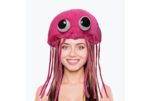 Jellyfish Hat. Handmade Jellyfish Costume Party Hat Headwear. (Pink)