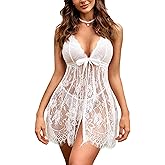 Avidlove Women Sexy Lingerie Babydoll Lace Chemise Eyelash Wedding Brial Lingerie