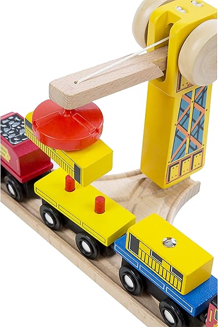 melissa & doug wooden railway set
