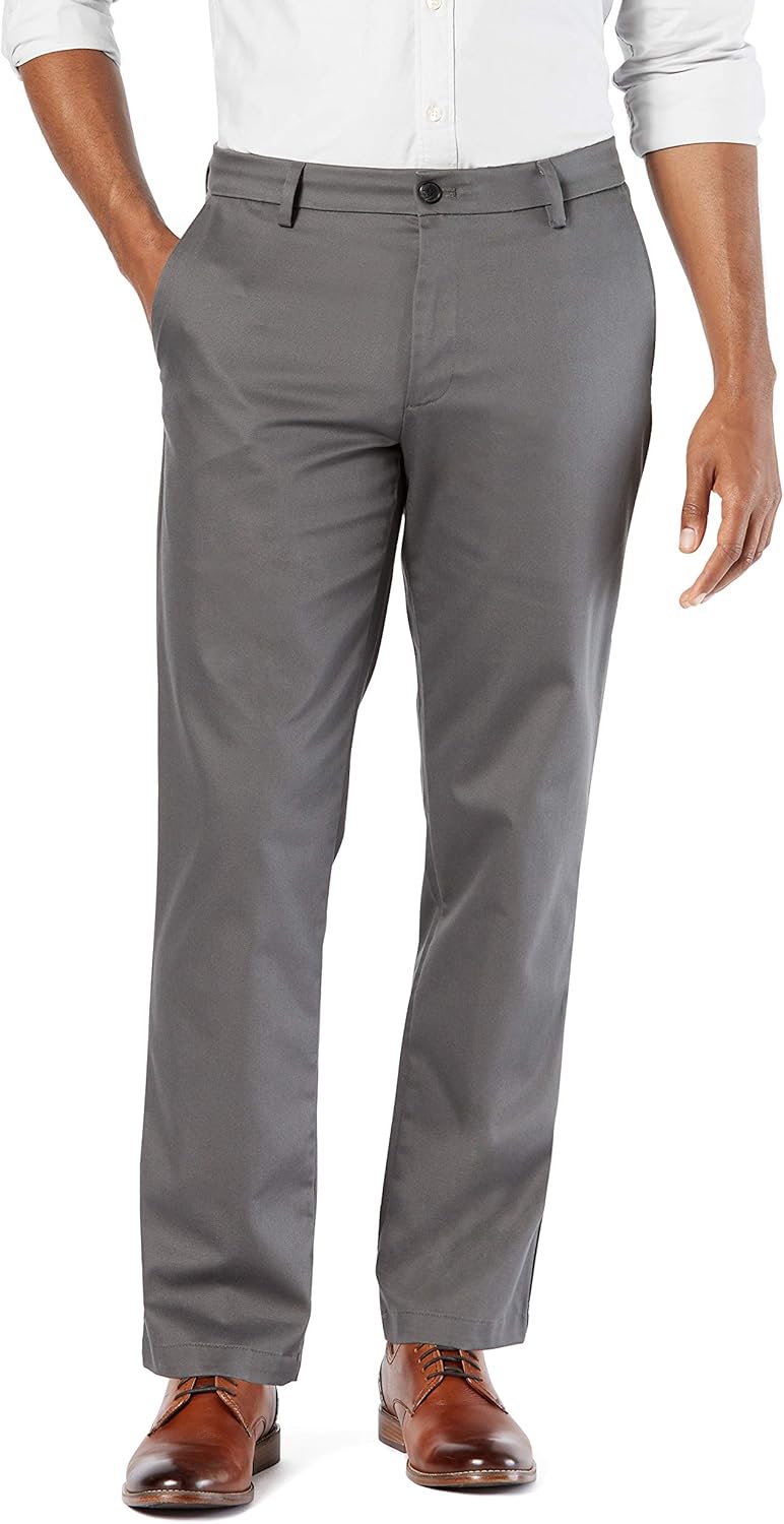 Dockers Men's Straight Fit Signature Lux Cotton Stretch Khaki Pant at  Men’s Clothing store