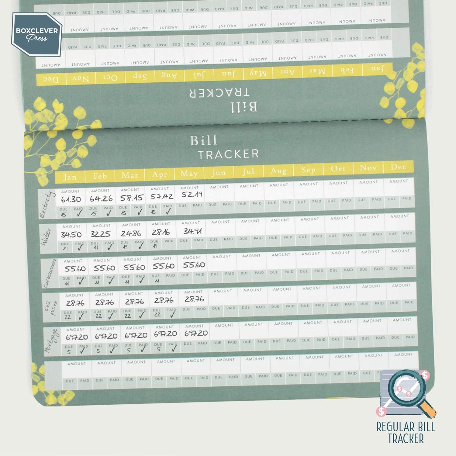 Boxclever Press Budget Planner. Budget, Save & Become Debt Free with this Undated Planner. Lightweight Budget Book & Bill Organizer with Christmas Expenses & Monthly Planner Sections. Size 8.5 x 5.5in : Office Products