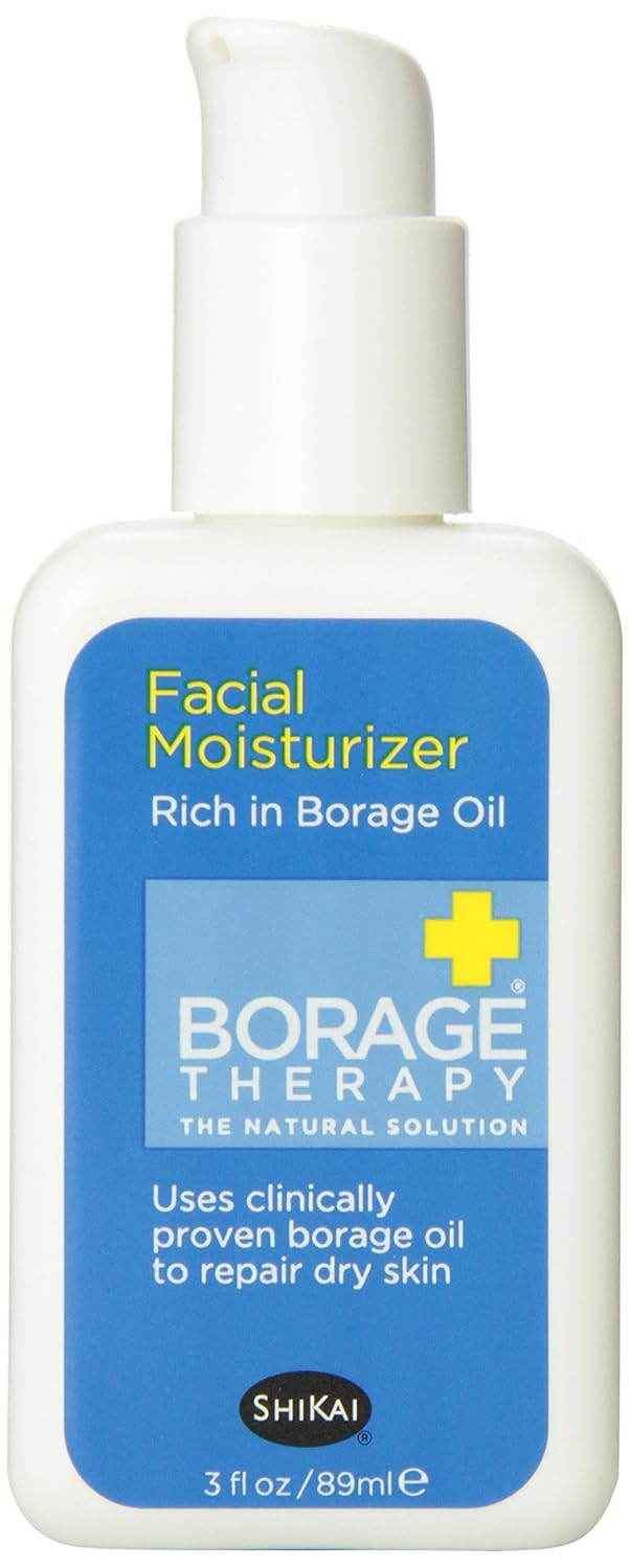 ShiKai Borage Therapy - Daily Facial Moisturizer, Plant-Based Moisturizer For Sensitive & Problematic Skin, Borage Oil Repairs & Rebuilds Skin (Fragrance-Free, 3 Ounces)