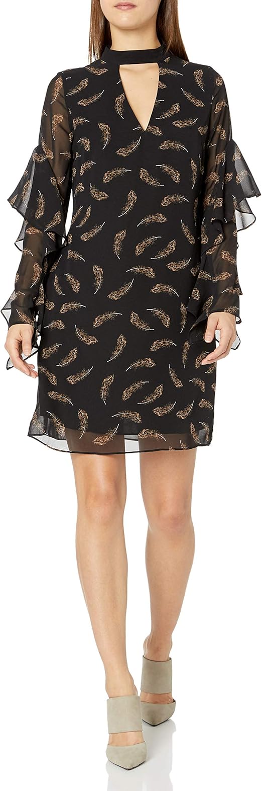 sam edelman feather hem shift dress