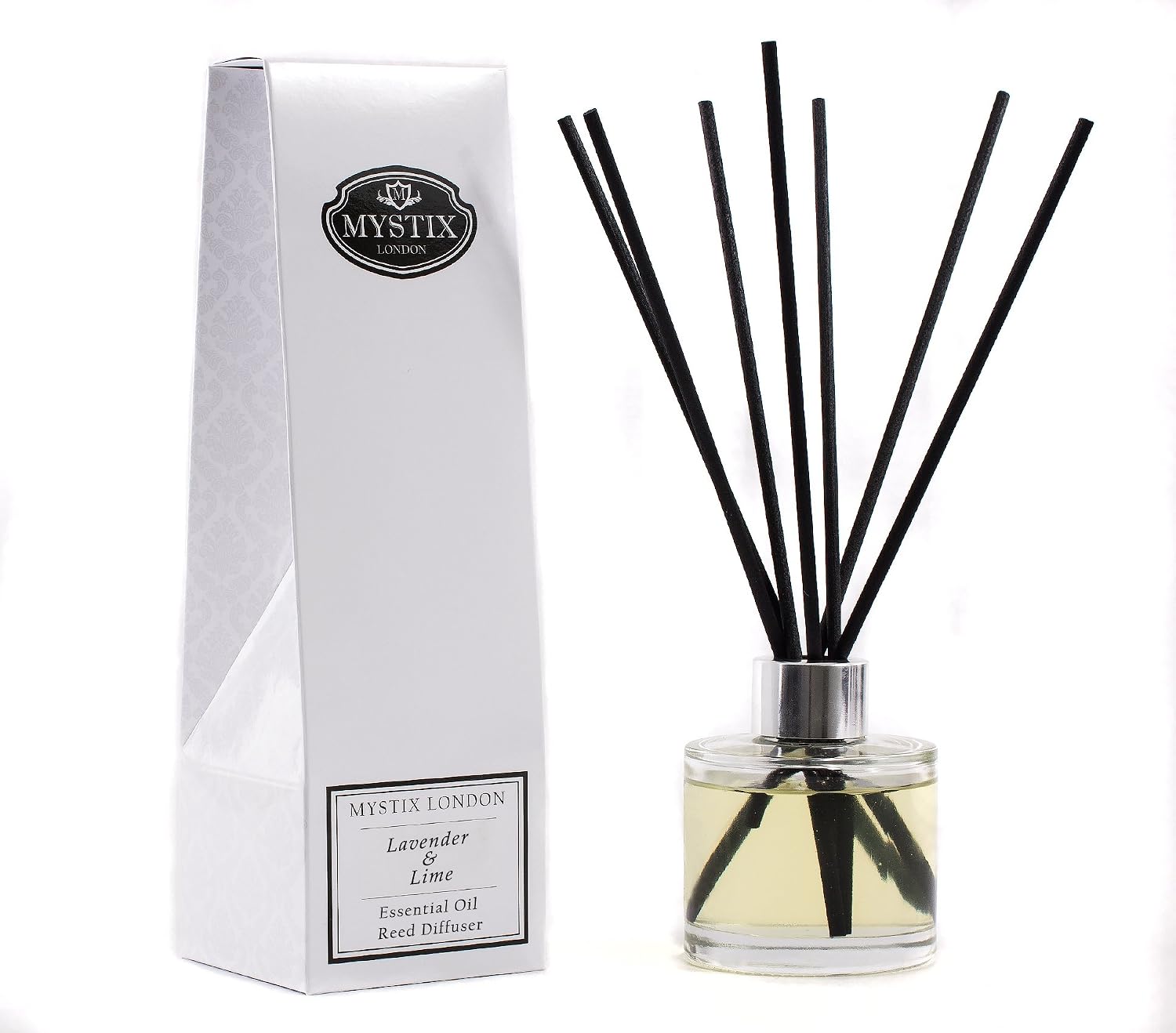 Mystix London Essential Oil Reed Diffuser, Clear, 100ml