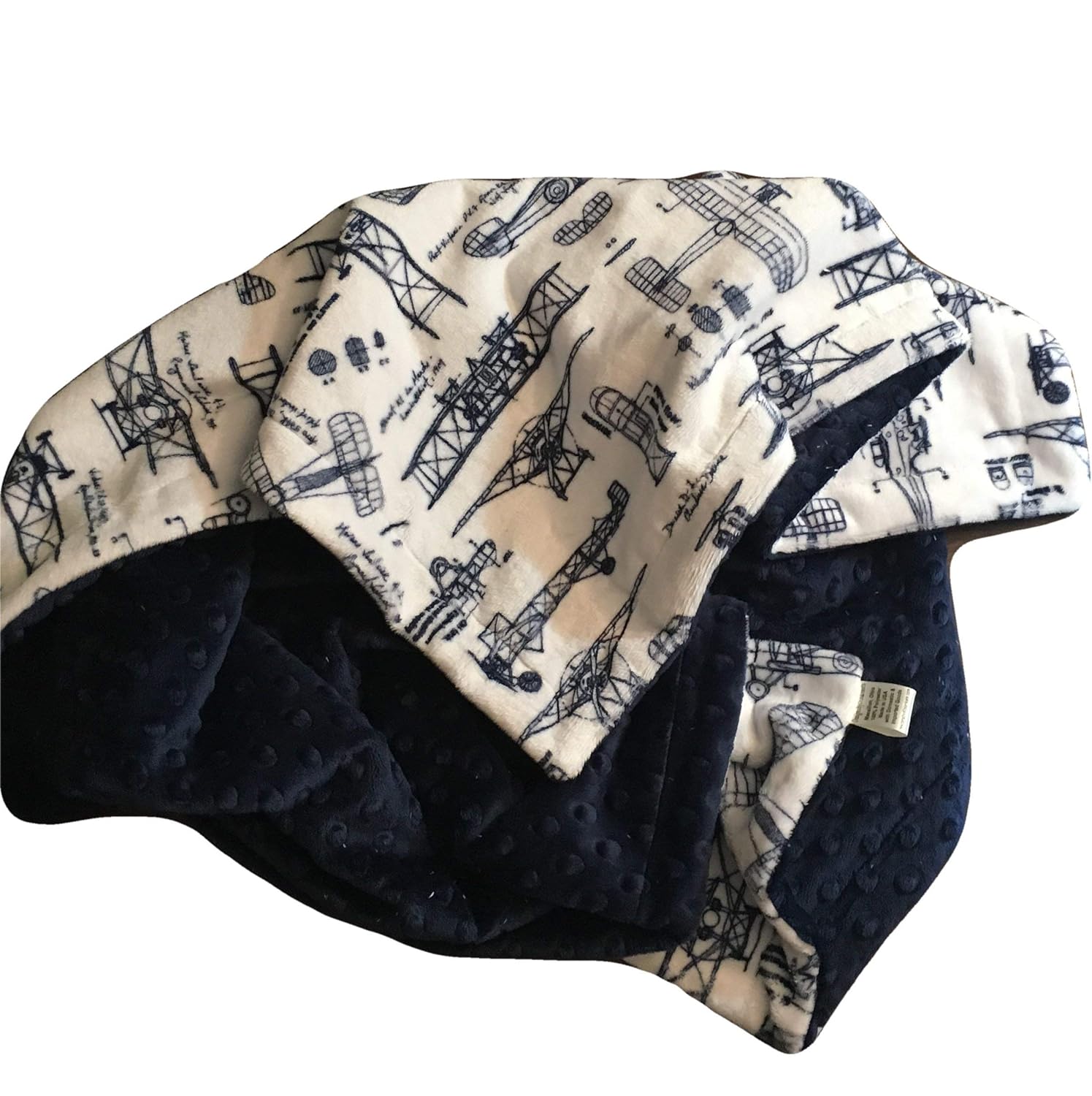 Adult Size Minky Airplane Theme Blanket,Throw Blanket,Two