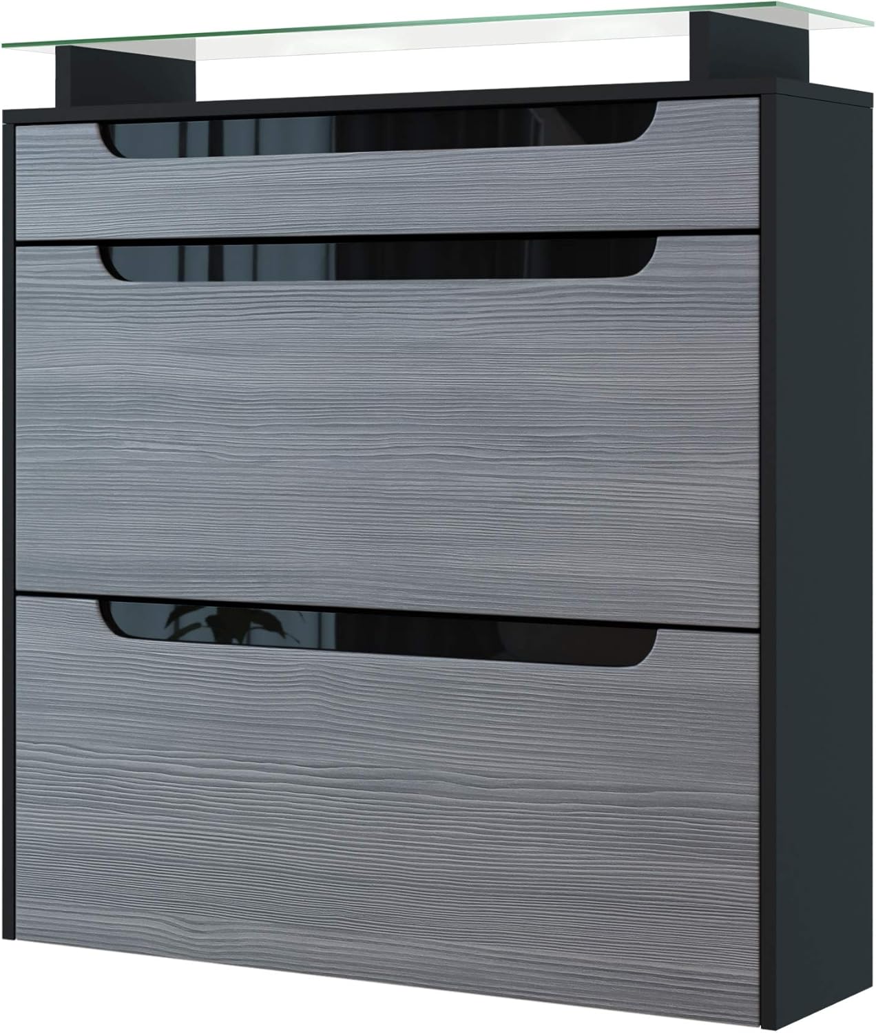 Vladon Hanging Shoe Hanging Shoe Rack Annie, Carcass in Black