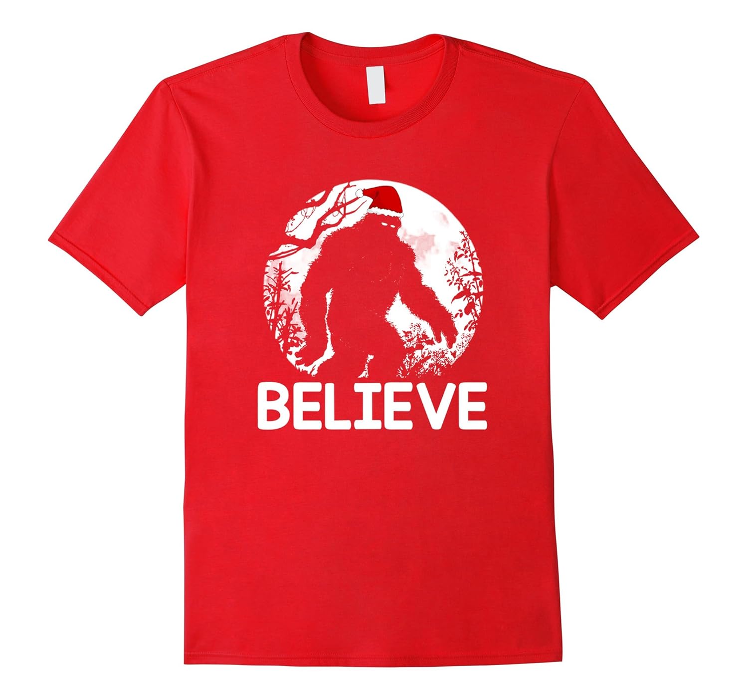 Christmas Believe Shirt FUNNY Bigfoot Xmas Sweater Tee-ANZ