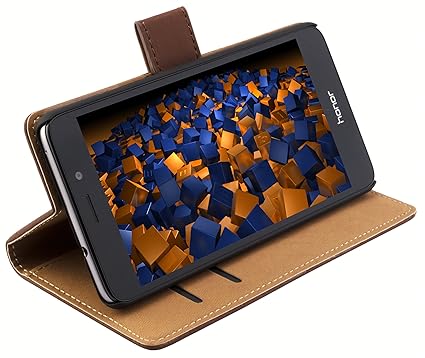 mumbi Tasche im Bookstyle für Huawei Honor 5C Tasche braun