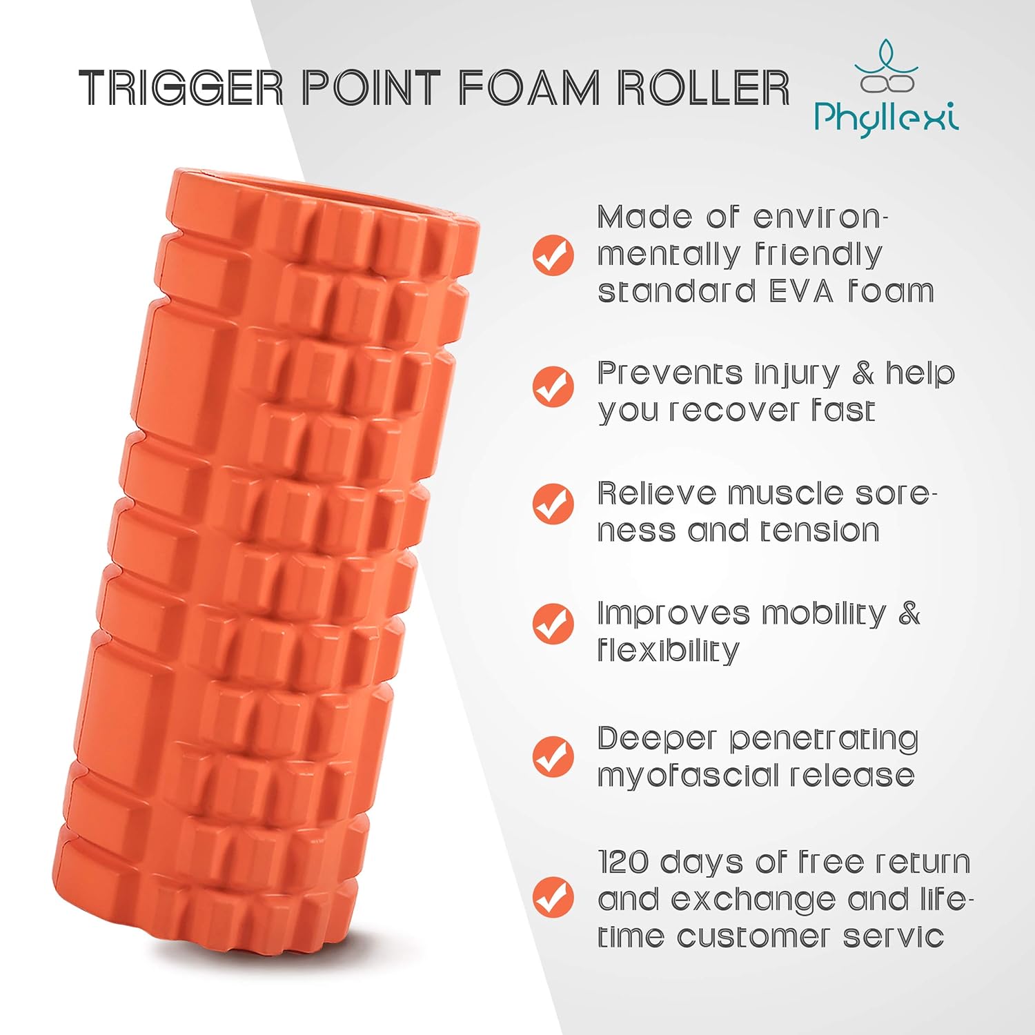 PHYLLEXI piankowy masaż pleców - wałek piankowy z punktem ...