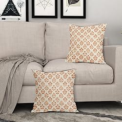Sivirary Orange Floral Pillow Covers 24x24 Inch Set