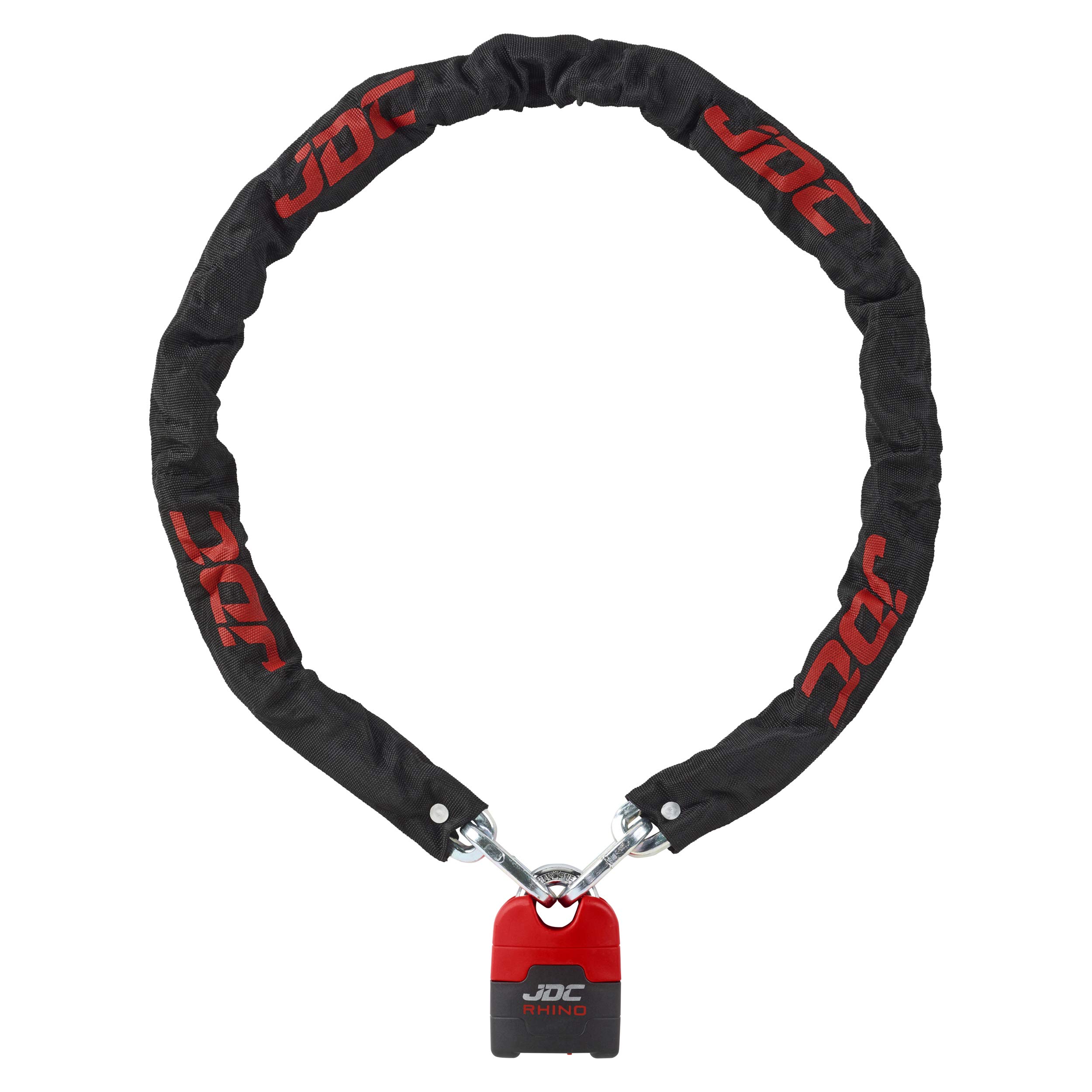 JDC Motorcycle Chain Lock Padlock Heavy Duty Steel - Rhino - 10mm x 1.5m — image 1