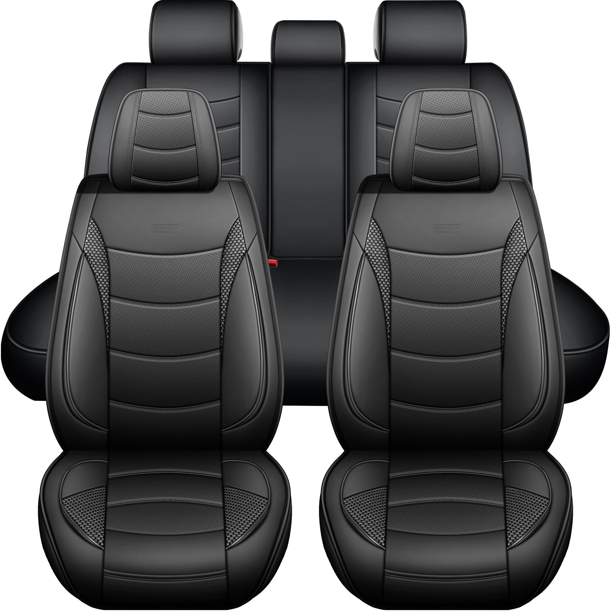 Photo 1 of (missing pieces) yotruth Universal Car Seat Covers Full Set | Faux Leather Automotive Seat Covers, Black | Fits Most Cars
