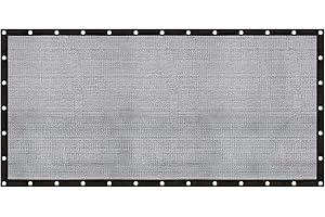 Cool Area 60-70% Sun Shade Cloth 10x12FT Mesh Tarp with Grommets Patio Screen Mesh for Canopy Garden Porch Greenhouse Pools Dump Truck Dog Kennel Black