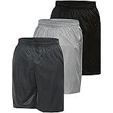 Ultra Performance Boy's Basketball Short's 3 Pack Mesh Athletic Shorts Youth Basketball Soccer & Gym Short for Active Boys