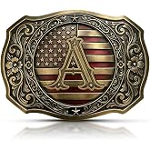 Lanthrevin Western Belt Buckles Men Women Cowboy Initial Letter Belt Buckle