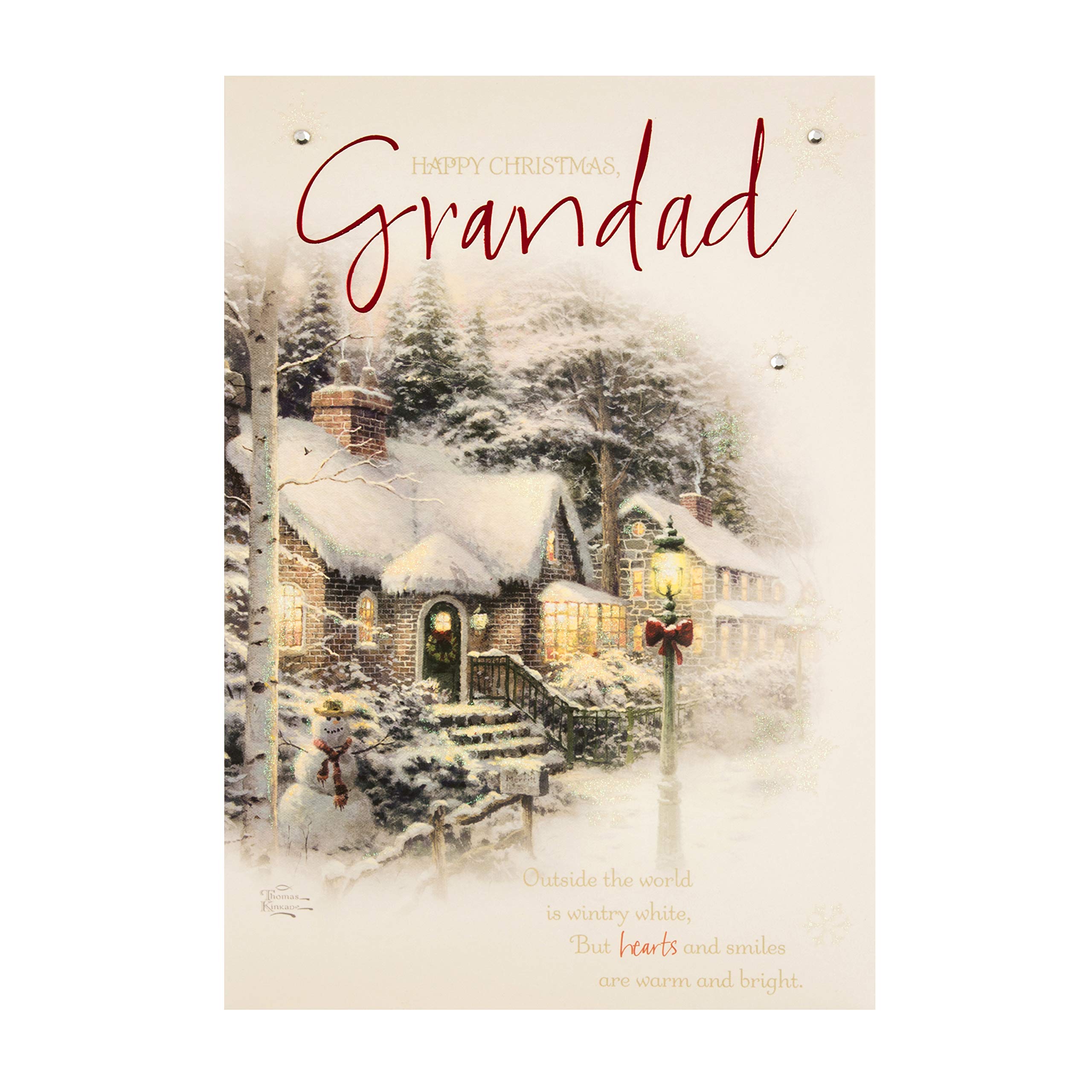 Christmas Card for Grandad from Hallmark - Thomas Kinkade Design