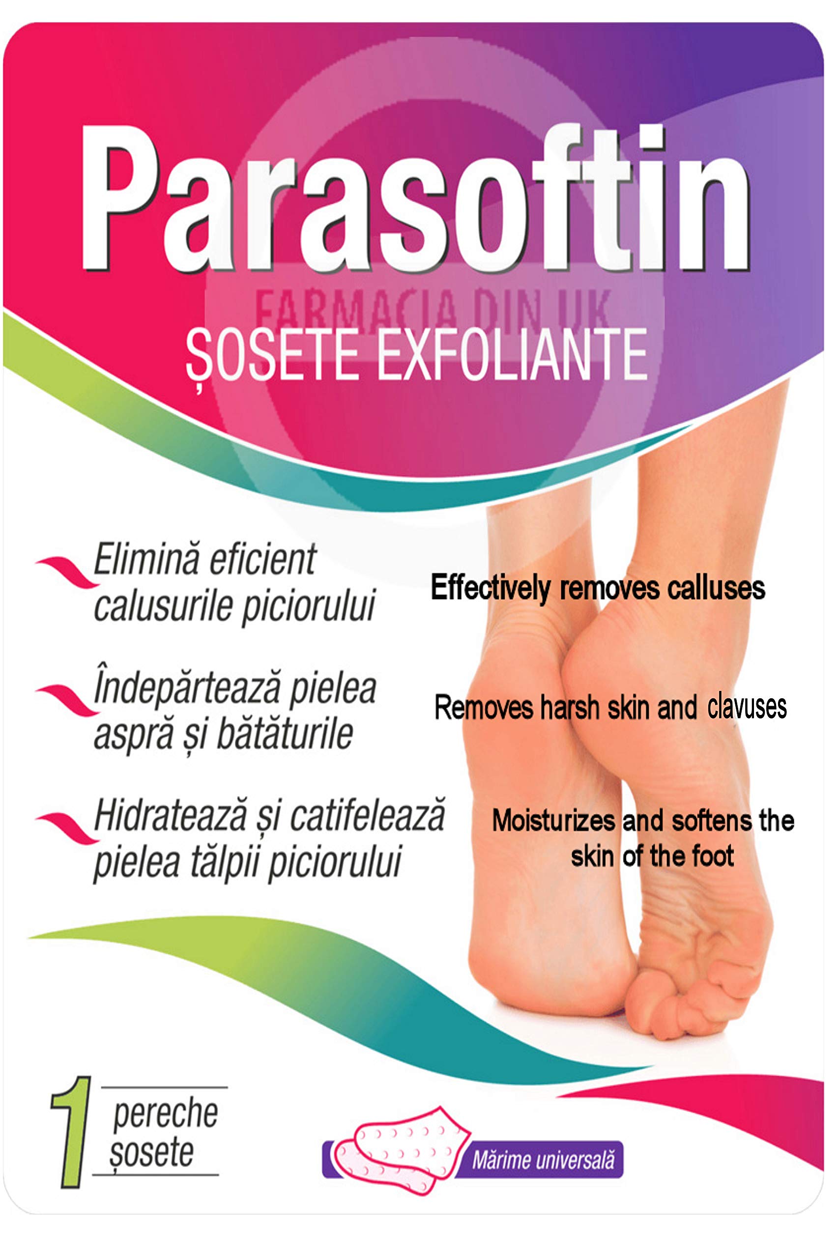 Parasoftin Exfoliating Socks Total Callus Removal Soft Feet Remove Dead Skin