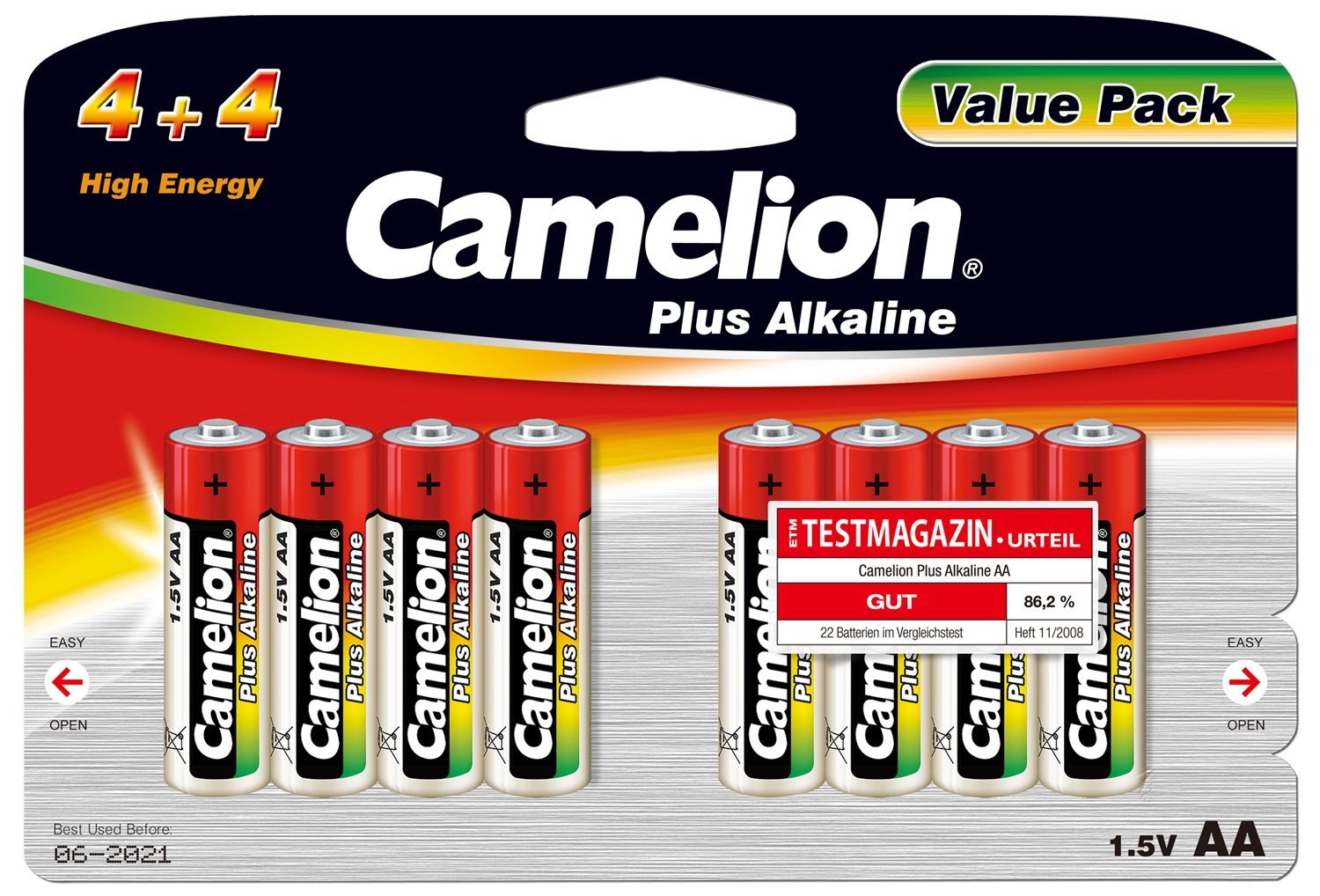 Camelion LR6 AA Mignon Plus Alkaline Battery (Pack of 8)