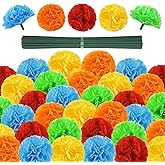 JMUQ 80Pcs Artificial Marigold Flowers, 2inch Silk Marigolds with Stems, Colorful Artificial Flowers for Diwali Home Decor Marigold Garland Day of The Dead Decorations