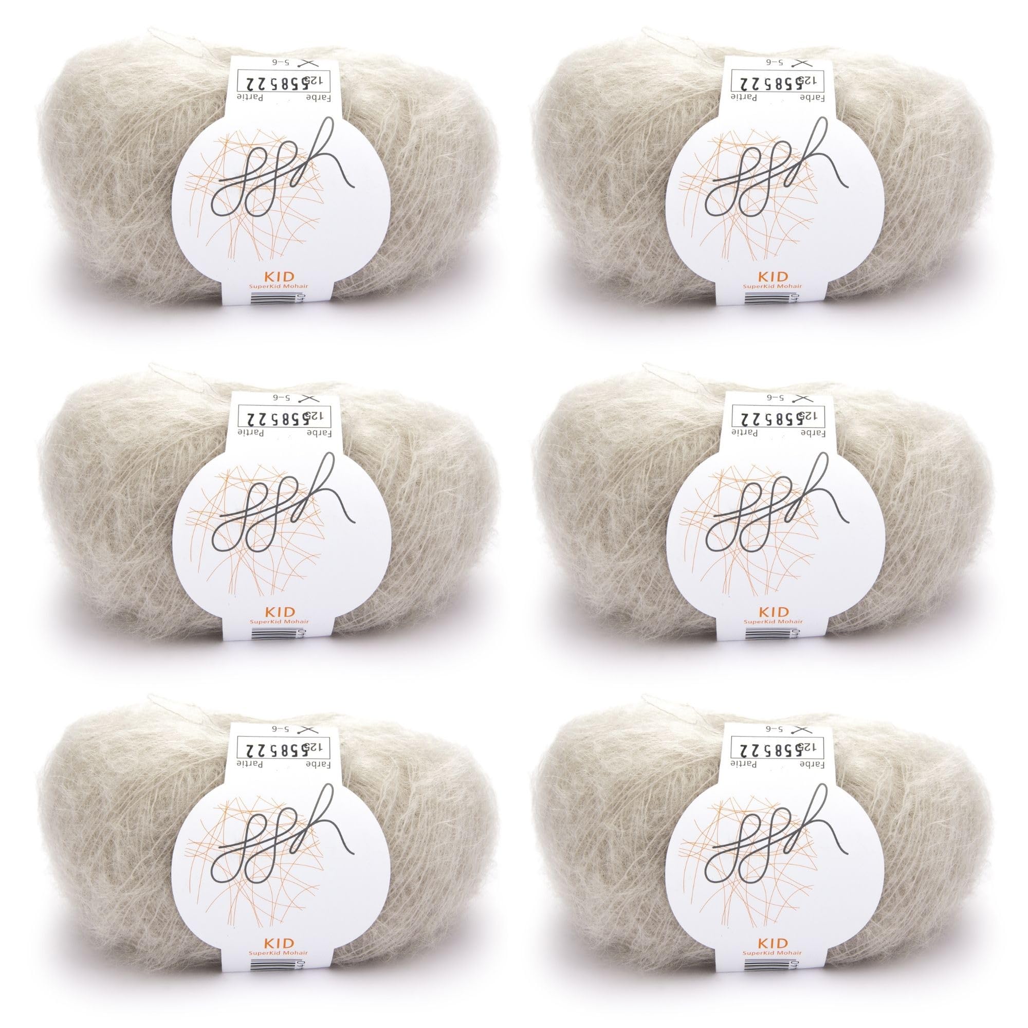 ggh Kid Box - 6 balls of Kid Mohair Knitting Wool - Colour 125 - Angorakanin