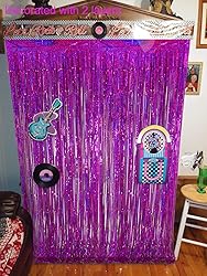 Melsan 2 Pack 3.2 ft x 8.2 ft Tinsel Foil Fringe