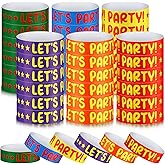 Teling 600 Pack Wristbands Paper for Events Arm Bands for Parties Lightweight Neon Colored Hand Bands for Events Party(Mixed Colors)