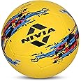 NIVIA Storm Football, Rubberized Moulded, Suitable for Hard Ground Without Grass, Training Ball, Soccer Ball, Football for Men & Women, Football Size - 5 (Yellow)