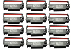 ERC-30 34 38 Ribbon Ink Cartridge Receipt Printer Black and Red, ERC30 Compatible with Epson Printer SNBC BTP-M280, BTP-M280A