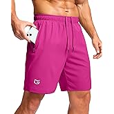 G Gradual Men's Athletic Running Shorts with Zipper Pockets Quick Dry 7"/ 5"/ 9" Workout Gym Shorts for Basketball Hiking