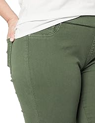 Amazon Essentials Women's Mid-Rise Stretch Pull-On