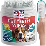 EcoEarth Premium Teeth Cleaning Wipes for Dogs & Cats 50 Pcs