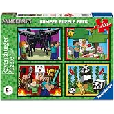 Ravensburger Minecraft 4x100 Piece Bumper Puzzle Pack for Kids 5+